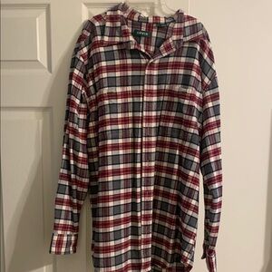 Orvis Red and Blue Plaid Men's Shirt